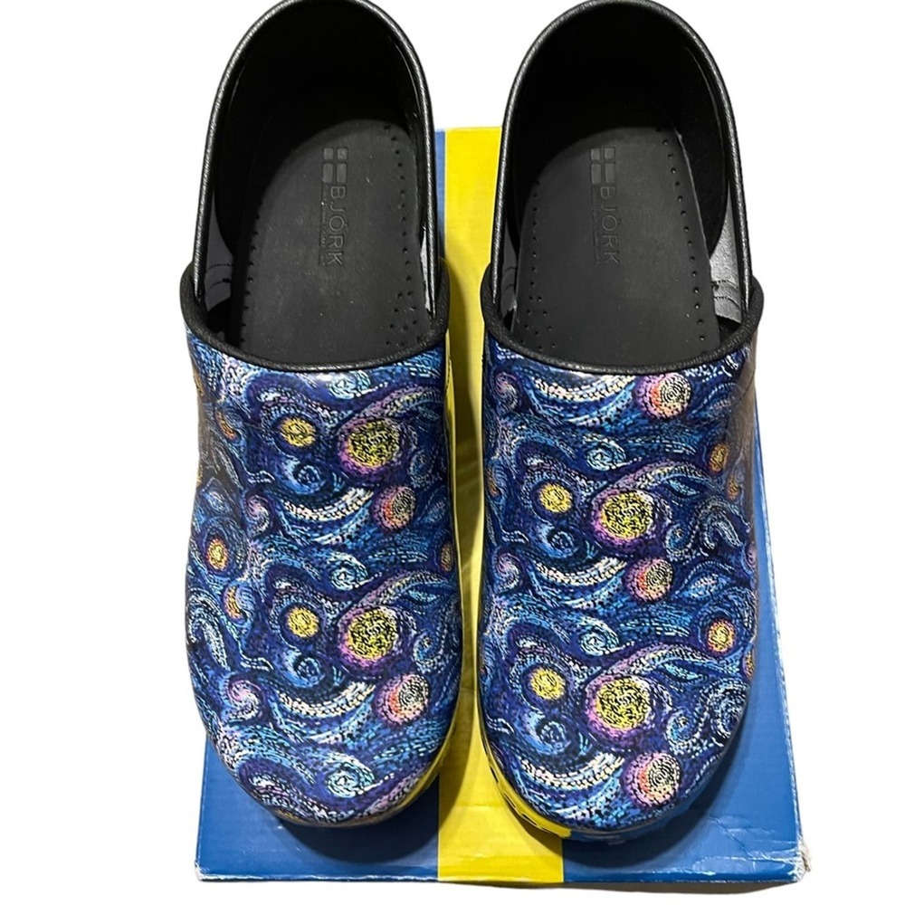 Bjork PROFESSIONAL Starry Leather Clogs Size 44 NEW - Picture 8 of 12